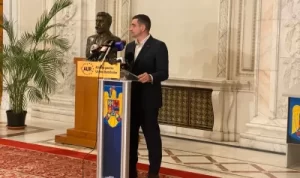 VIDEO George Simion anunță depunerea moțiunii de cenzură: ‘Sunt 253 de semnături / Bolojan să își dea demisia de acum’ (UPDATE)