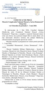 Complexul Național Muzeal “Curtea Domnească ” – Program Muzee