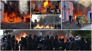 Case și mașini incendiate în Irlanda de Nord după ce un migrant a atacat un localnic