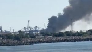 Incendiu puternic în Portul Agigea