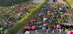 Germania. Poliția a intervenit pentru dispersarea manifestanților care au blocat autostrăzile și străzile din orașul Erfurt (centrul țării) unde se desfășoară congresul AfD. Numărul participanților a depășit 20 de mii, dar aceștia nu au reușit să oprească organizarea întâlnirii partidului de extremă dreapta.