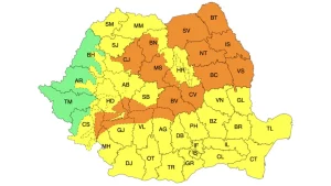 Cod Portocaliu de ploi în județele Prahova și Dâmbovița.