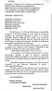 CATD Dâmbovita-Comunicat de presa
