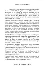CATD Dâmbovița- Comunicat de presă
