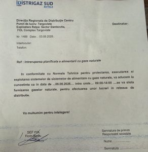 Gabriel Tița-Primarul comunei Ulmi: Anunt